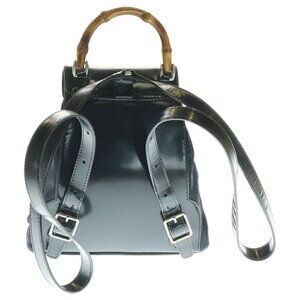 Gucci Bag Backpack Leather Bamboo Black